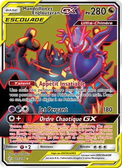 Carte Pokémon Mandrillon et Engloutyran GX 223 — Éclipse Cosmique