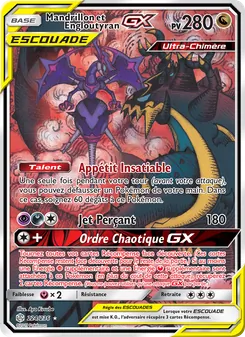 Carte Pokémon Mandrillon et Engloutyran GX 224 — Éclipse Cosmique