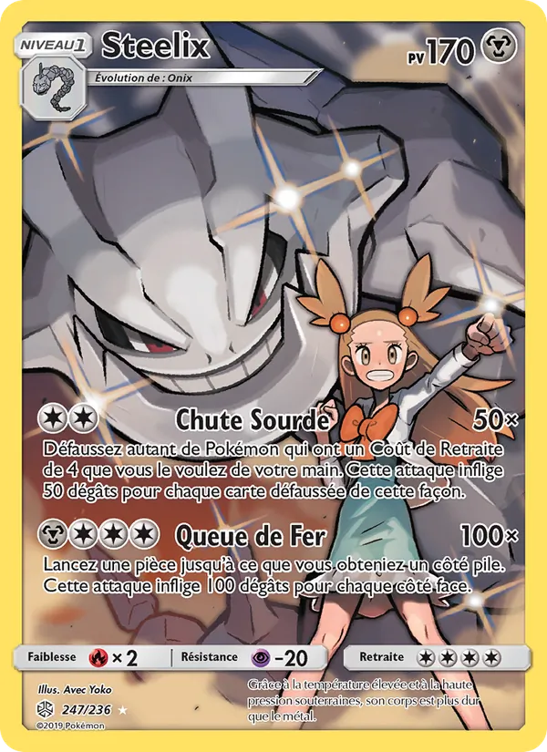 Carte Pokémon Steelix 247/236 de l'extension Éclipse Cosmique