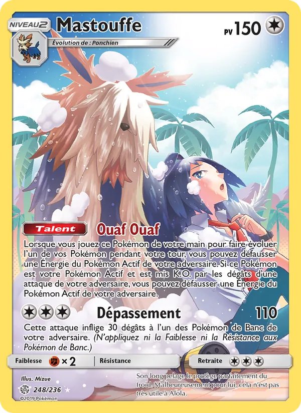 Carte Pokémon Mastouffe 248/236 de l'extension Éclipse Cosmique