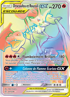 Carte Pokémon Dracaufeu et Roussil GX 251