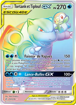 Carte Pokémon Tortank et Tiplouf GX 253