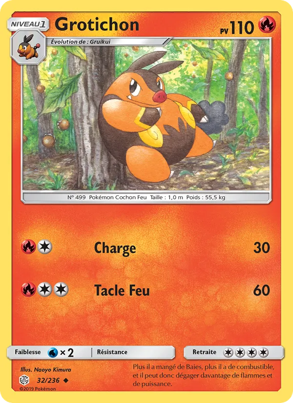 Carte Pokémon Grotichon 32/236 de l'extension Éclipse Cosmique