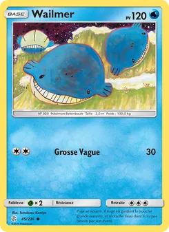 Carte Pokémon Wailmer 45