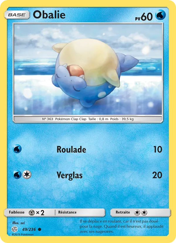 Carte Pokémon Obalie 49/236 de l'extension Éclipse Cosmique