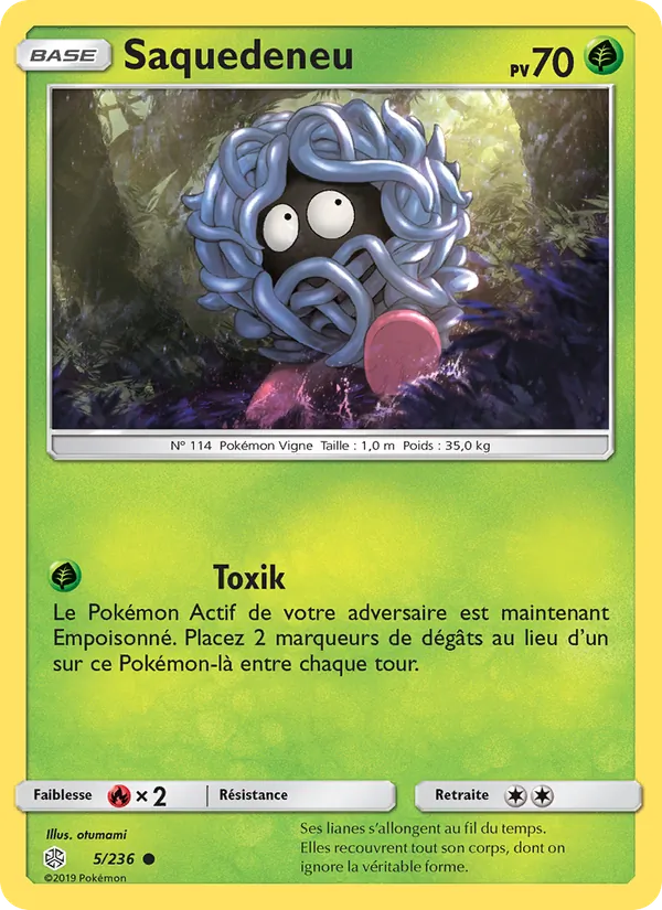 Carte Pokémon Saquedeneu 5/236 de l'extension Éclipse Cosmique