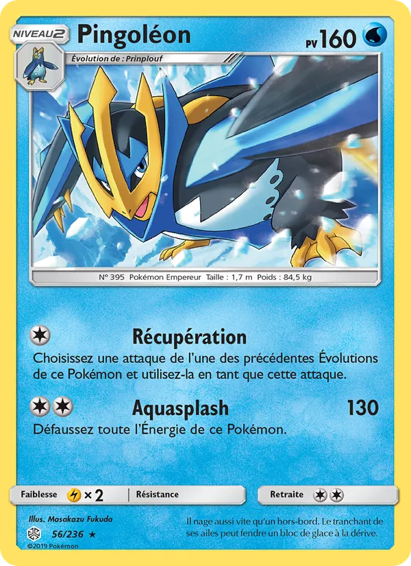 Carte Pokémon Pingoléon 56/236 de l'extension Éclipse Cosmique