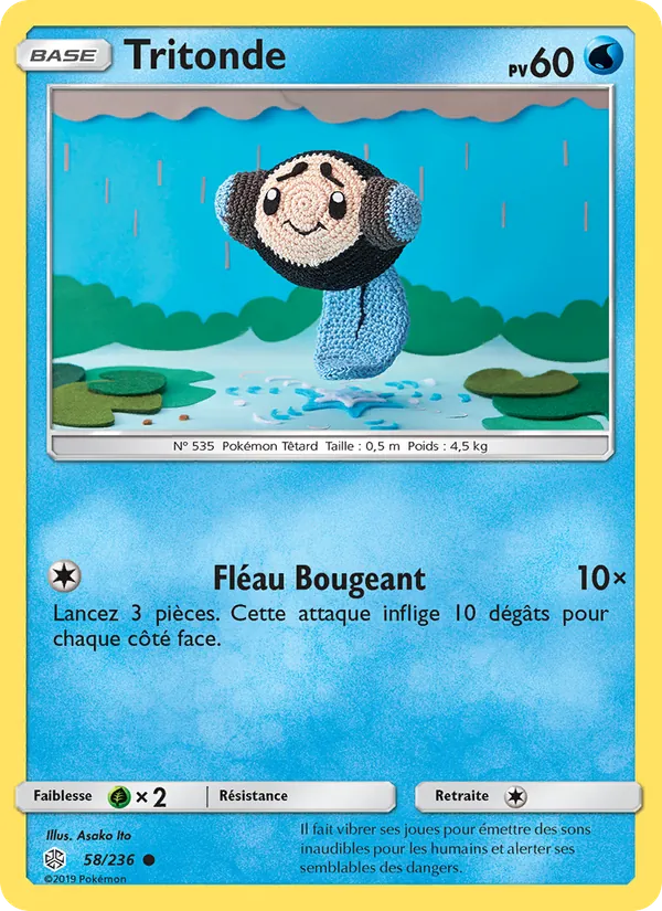 Carte Pokémon Tritonde 58/236 de l'extension Éclipse Cosmique