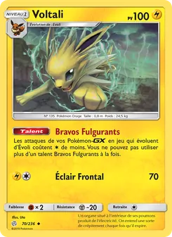 Carte Pokémon Voltali 70 — Éclipse Cosmique