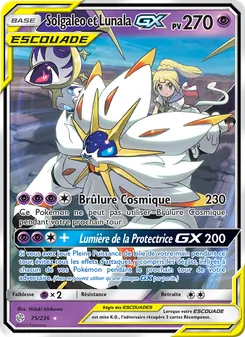 Carte Pokémon Solgaleo et Lunala GX 75