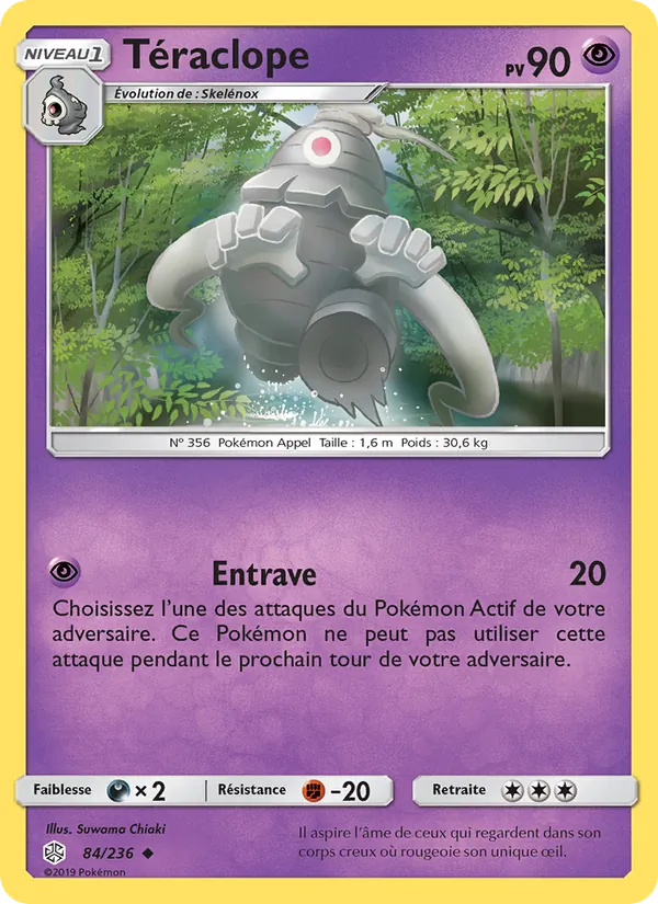 Carte Pokémon Téraclope 84/236 de l'extension Éclipse Cosmique
