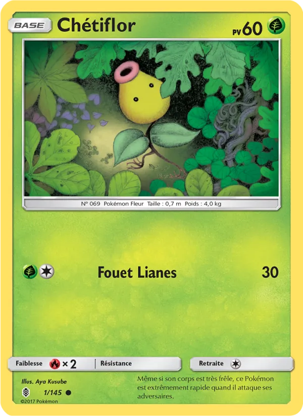 Carte Pokémon Chétiflor 1/145 de l'extension Gardiens Ascendants