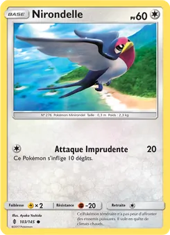 Carte Pokémon Nirondelle 103 — Gardiens Ascendants