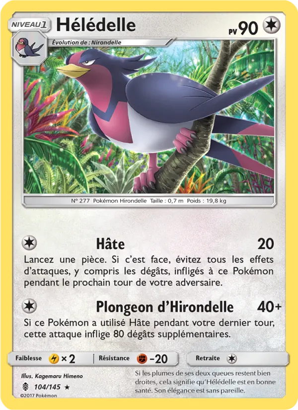 Carte Pokémon Hélédelle 104/145 de l'extension Gardiens Ascendants