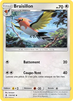 Carte Pokémon Braisillon 110 — Gardiens Ascendants
