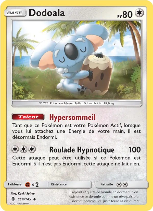 Carte Pokémon Dodoala 114/145 de l'extension Gardiens Ascendants