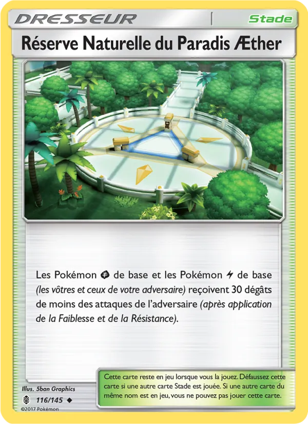 Carte Pokémon Réserve Naturelle du Paradis Æther 116/145 de l'extension Gardiens Ascendants