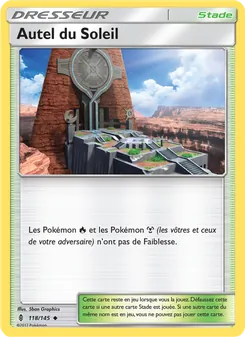 Carte Pokémon Autel du Soleil 118 — Gardiens Ascendants