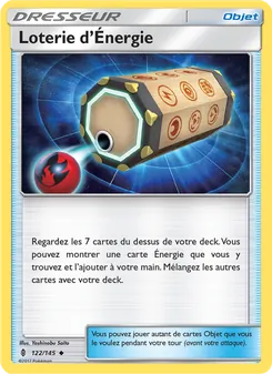Carte Pokémon Loterie d’Énergie 122