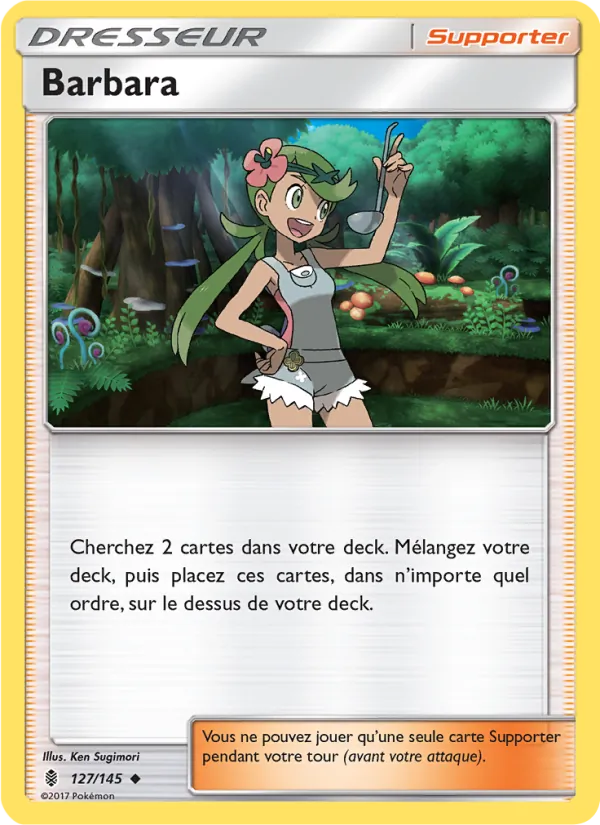 Carte Pokémon Barbara 127/145 de l'extension Gardiens Ascendants