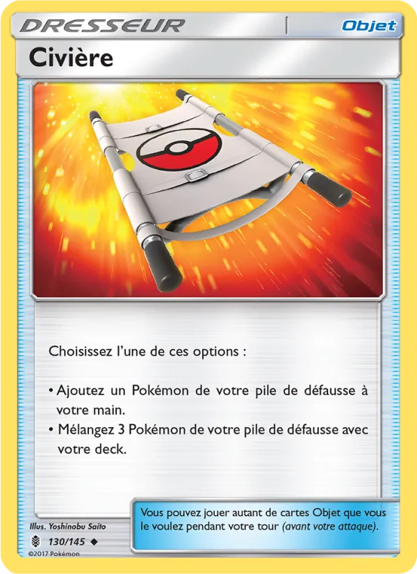 Carte Pokémon Civière 130/145 de l'extension Gardiens Ascendants