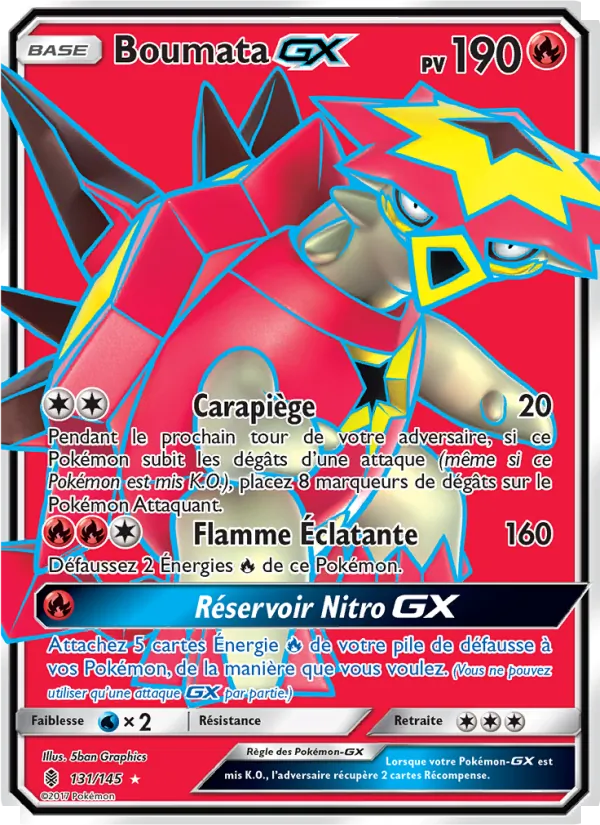 Carte Pokémon Boumata GX 131/145 de l'extension Gardiens Ascendants