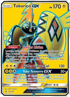 Carte Pokémon Tokorico GX 135 — Gardiens Ascendants