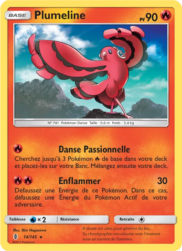 Carte Pokémon Plumeline 14/145 de l'extension Gardiens Ascendants