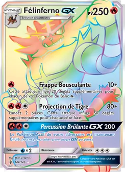 Carte Pokémon Félinferno GX 147 — Gardiens Ascendants