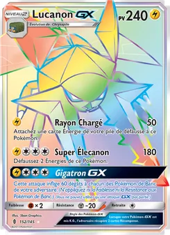 Carte Pokémon Lucanon GX 152 — Gardiens Ascendants