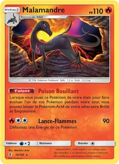 Carte Pokémon Malamandre 16 — Gardiens Ascendants