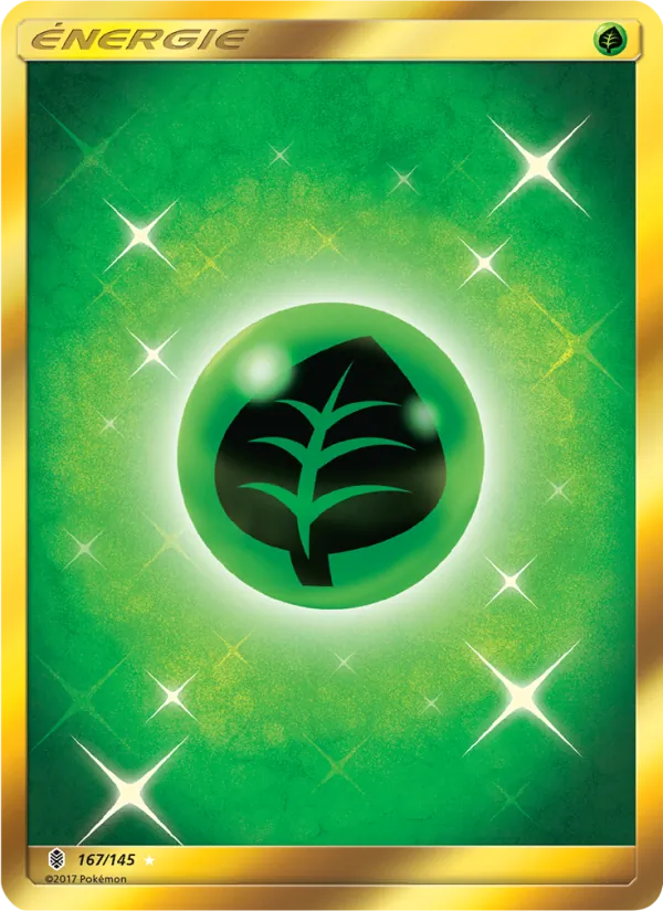 Carte Pokémon Énergie Plante 167/145 de l'extension Gardiens Ascendants