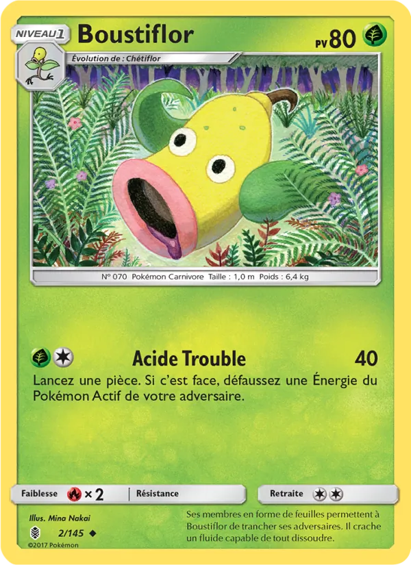 Carte Pokémon Boustiflor 2/145 de l'extension Gardiens Ascendants