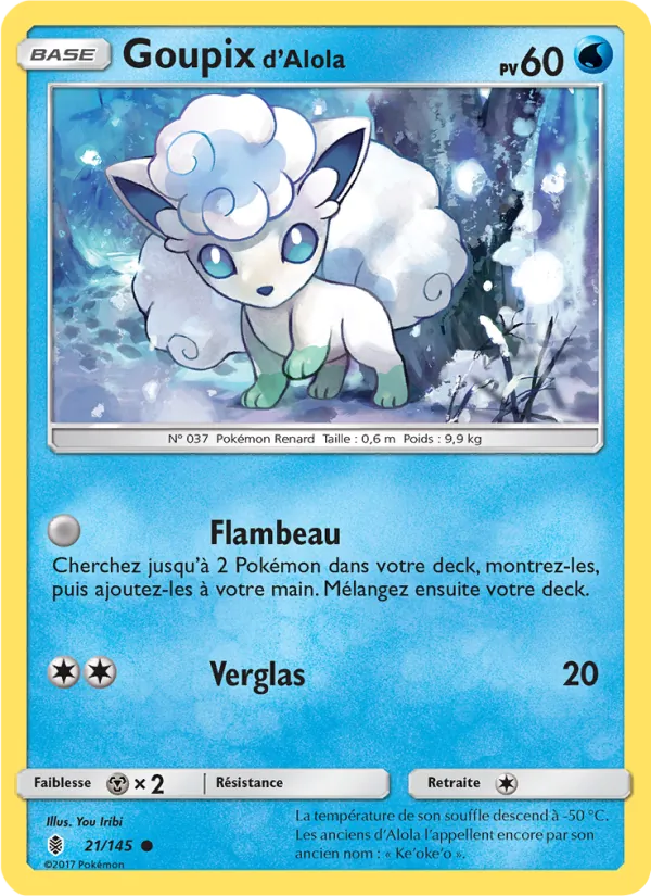 Carte Pokémon Goupix d’Alola 21/145 de l'extension Gardiens Ascendants