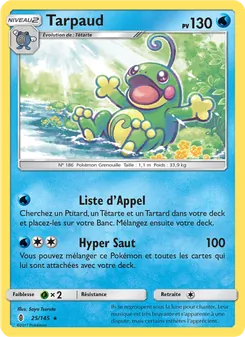 Carte Pokémon Tarpaud 25