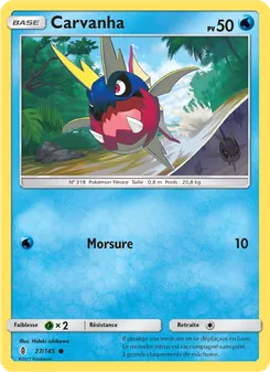 Carte Pokémon Carvanha 27