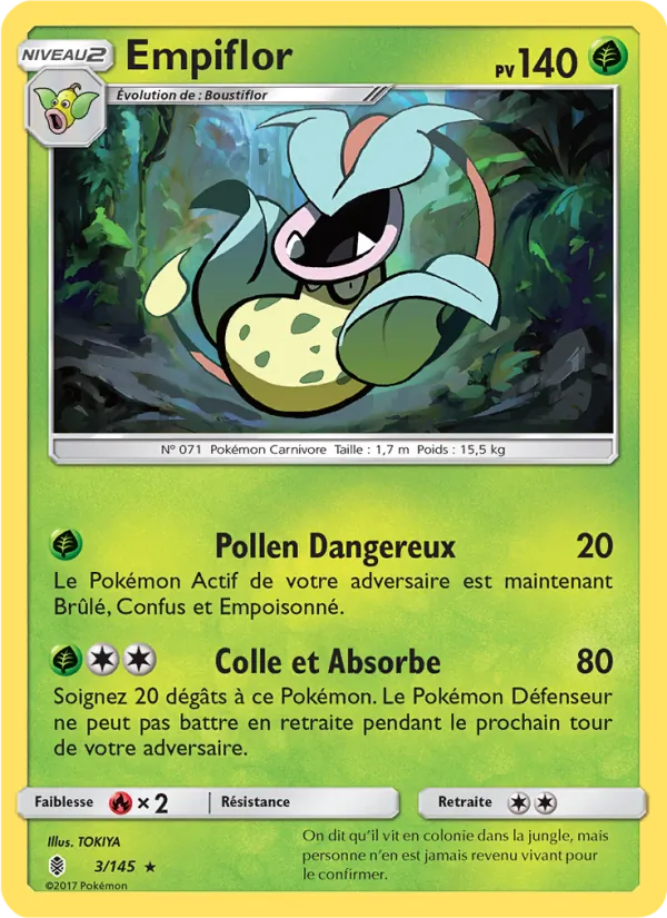 Carte Pokémon Empiflor 3/145 de l'extension Gardiens Ascendants
