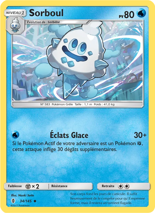 Carte Pokémon Sorboul 34/145 de l'extension Gardiens Ascendants