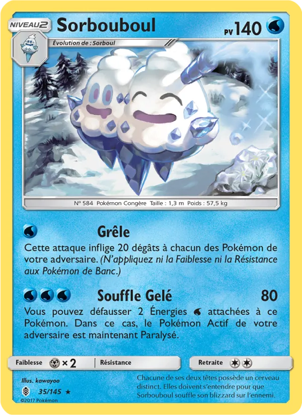Carte Pokémon Sorbouboul 35/145 de l'extension Gardiens Ascendants