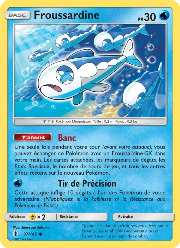 Carte Pokémon Froussardine 37/145 de l'extension Gardiens Ascendants