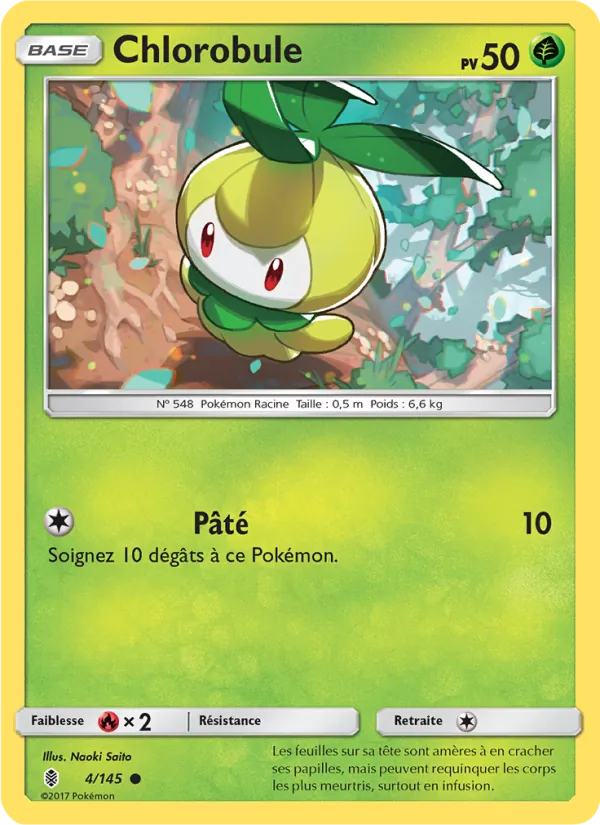Carte Pokémon Chlorobule 4/145 de l'extension Gardiens Ascendants