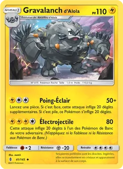Carte Pokémon Gravalanch d’Alola 41 — Gardiens Ascendants
