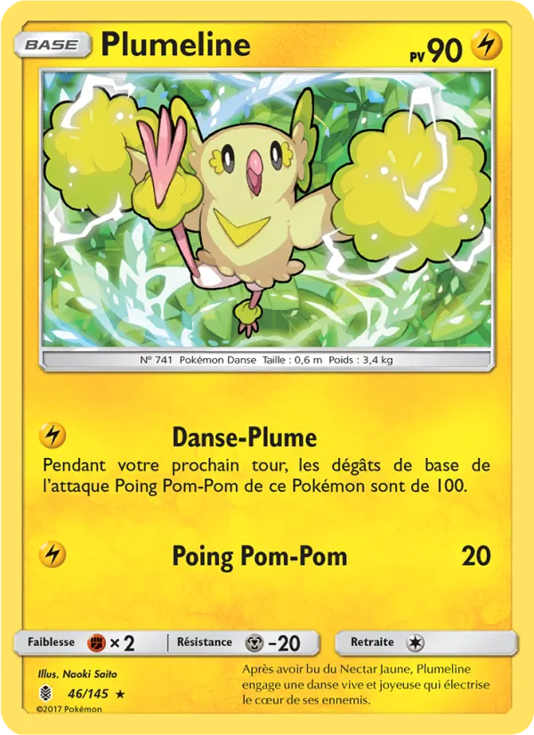 Carte Pokémon Plumeline 46/145 de l'extension Gardiens Ascendants