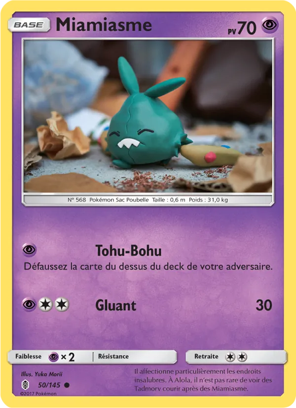 Carte Pokémon Miamiasme 50/145 de l'extension Gardiens Ascendants