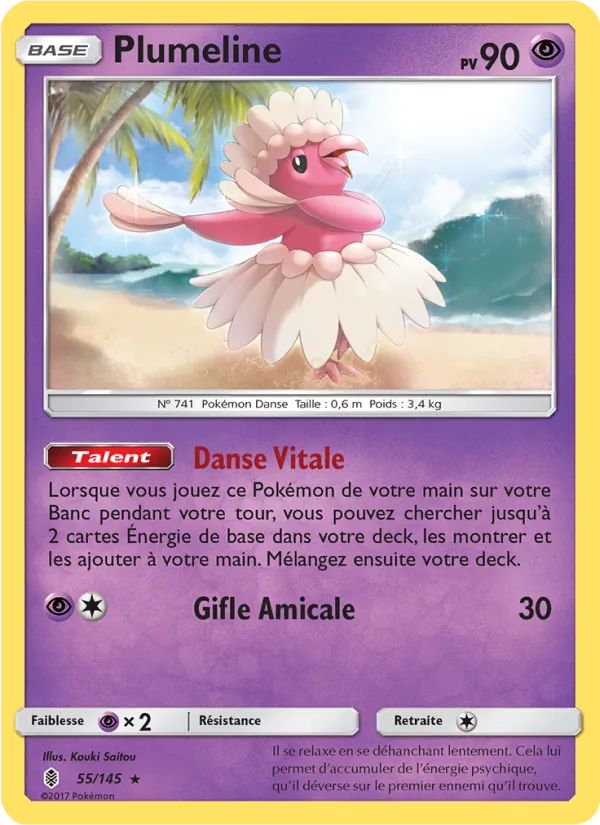 Carte Pokémon Plumeline 55/145 de l'extension Gardiens Ascendants