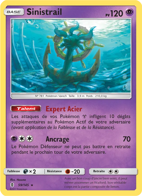 Carte Pokémon Sinistrail 59/145 de l'extension Gardiens Ascendants