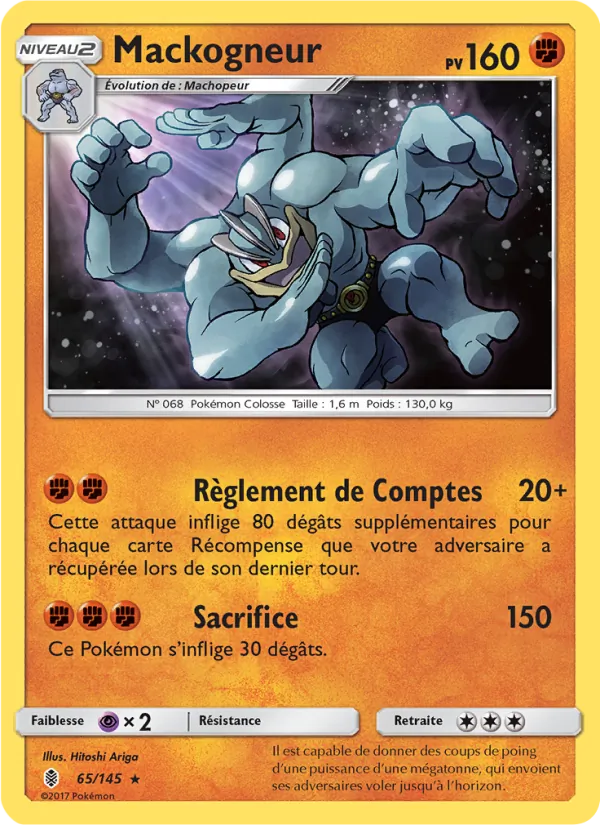 Carte Pokémon Mackogneur 65/145 de l'extension Gardiens Ascendants