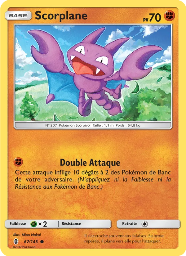 Carte Pokémon Scorplane 67/145 de l'extension Gardiens Ascendants