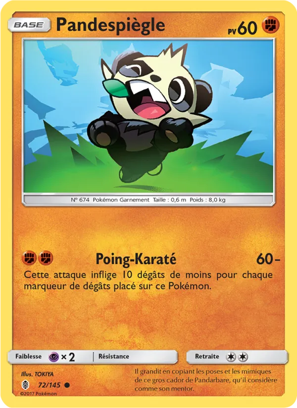 Carte Pokémon Pandespiègle 72/145 de l'extension Gardiens Ascendants