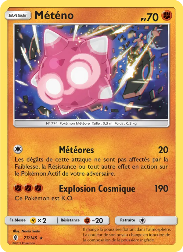Carte Pokémon Météno 77/145 de l'extension Gardiens Ascendants